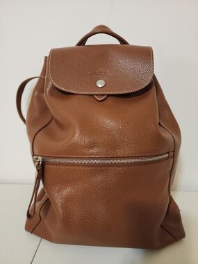 Longchamp Brown Leather Backpack